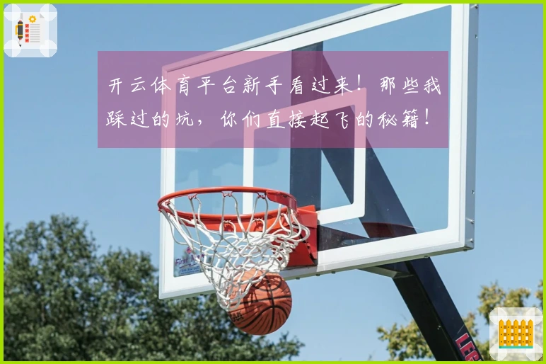 开云体育平台新手看过来！那些我踩过的坑，你们直接起飞的秘籍！